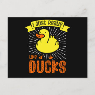 Cartão Postal De Anúncio 03.Pato de borracha para amantes de patos