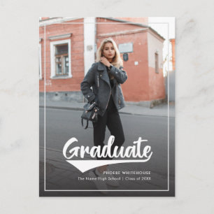 Cartão Postal De Anúncio 2 Fotos Graduação 2025 Script Grad