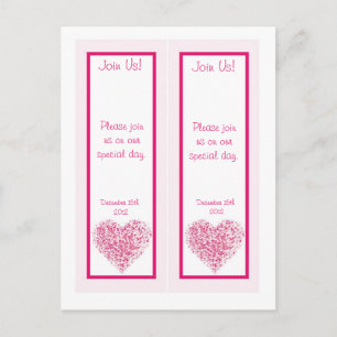 Cartão Postal De Anúncio 2 Marcadores de Data de Salvamento de Casamento de