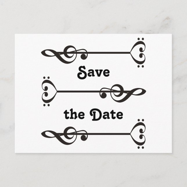 Cartão Postal De Anúncio 3 Setas de Música (Frente)