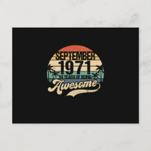 Cartão Postal De Anúncio 50º Aniversário, 50 anos, Espetacular desde setemb