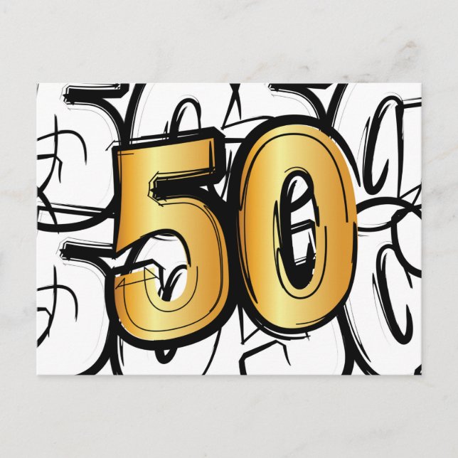 Cartão Postal De Anúncio 50 jaar jubileum, abraham, sarah of trouwdag. (Frente)