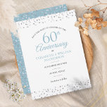 Cartão Postal De Anúncio 60º Aniversário Corações Confetti Salvar a Data<br><div class="desc">Projetado para coordenar com a nossa coleção do 60º aniversário do Hearts Confetti. Com delicados corações confetti. Personalize com seu aniversário especial de 60 anos de diamante,  salve as informações de data em letra chic. Projetado por Thisnotme©</div>