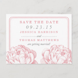 Cartão Postal De Anúncio A Bonito Coleção de Casamentos Florais Peony