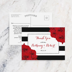 Cartão Postal De Anúncio A Coleção de Casamentos Chic Moderno Luxo - Rosas