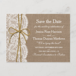 Cartão Postal De Anúncio A Coleção de Casamentos do Arco Rustic Twine