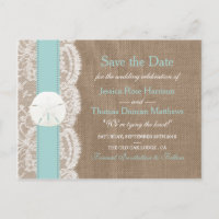 A Coleção Turquoise Sand Dollar Save The Date