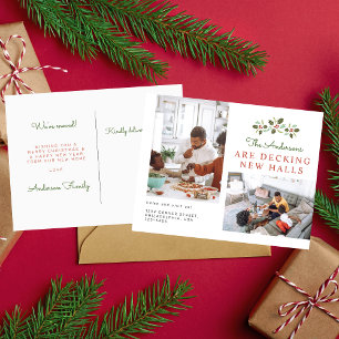 Cartão Postal De Anúncio A Família Natal Decking New Halls Foto de Movimen