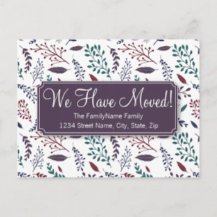 Cartão Postal De Anúncio A queda deixa a mudança de endereço