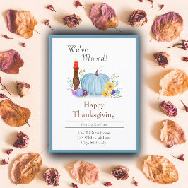 Cartão Postal De Anúncio Abóbora de Pastel Aguado Outono Dia de Ação de Gra