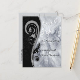 Cartão Postal De Anúncio Abstratos Dourados em Texturas Márteis Pretas e Mi
