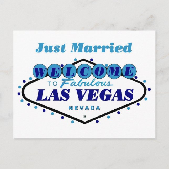 Cartão Postal De Anúncio ACABAMOS DE NOS CASAR Cartão-postal de Las Vegas (Frente)