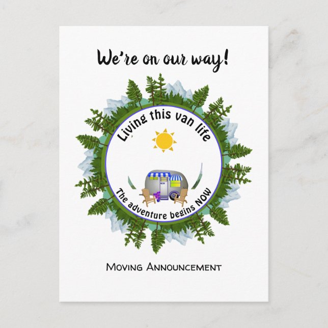 Cartão Postal De Anúncio Acampamento CARAVAN personalizado (Frente)