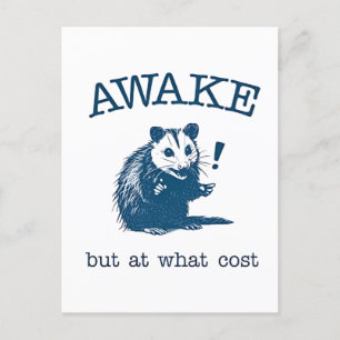 Cartão Postal De Anúncio Acorde, mas em que costa Opposum Possum Retro