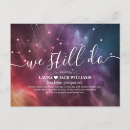 Cartão Postal De Anúncio Adiamento De Casamento Ainda Fazemos Constelações