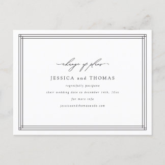 Cartão Postal De Anúncio Adiamento de Casamento da Janela Chic Altere a Dat