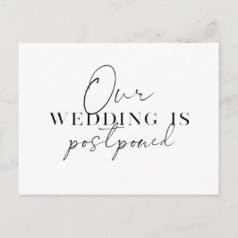 Cartão Postal De Anúncio Adiamento de Casamento de Planos com Alteração de 