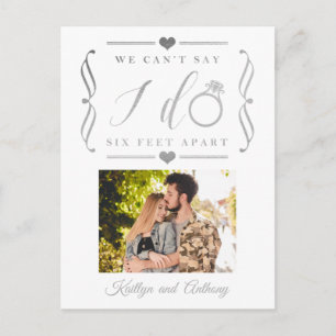 Cartão Postal De Anúncio Adiamento de Casamento de Seis Pés à Parte Mudan