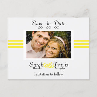 Cartão Postal De Anúncio Adicionar a sua própria fotografia - Amarelo