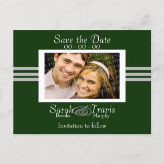 Cartão Postal De Anúncio Adicionar a sua própria fotografia - Verde