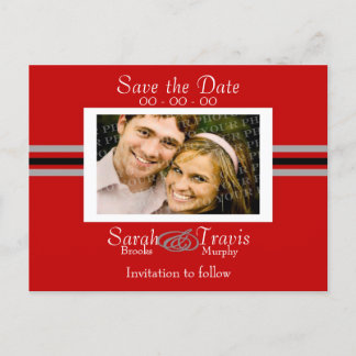 Cartão Postal De Anúncio Adicionar a sua própria fotografia - Vermelho