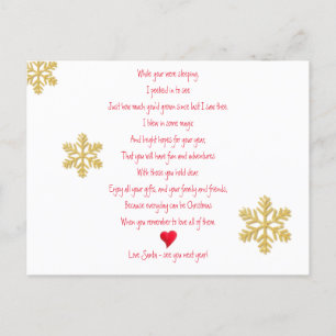 Cartão Postal De Anúncio Adicione seus Papais noeis de fotos à véspera de N