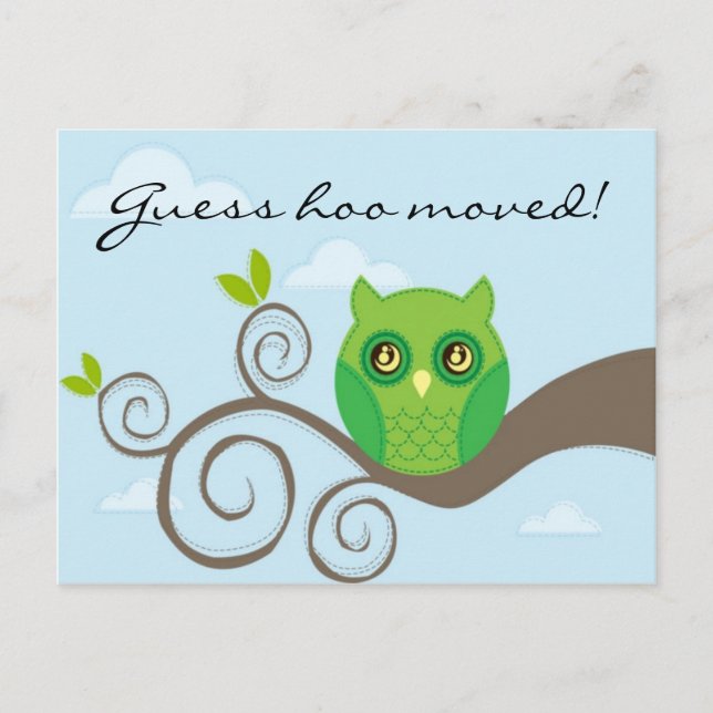 Cartão Postal De Anúncio Adivinha quem se mexeu! Estilo 2 (Frente)