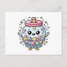 Adorável Porquinho Kawaii Caixa de Caridade Jar Co