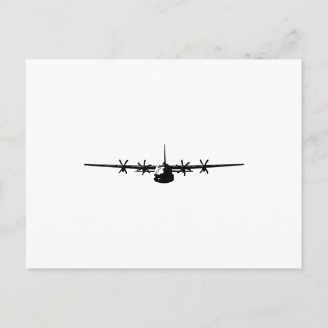 Cartão Postal De Anúncio Aeronave Militar C-130 Hércules (Frente)