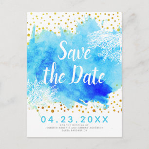 Cartão Postal De Anúncio Aguarela do Aqua, economias do casamento do recife