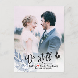 Cartão Postal De Anúncio Ainda Fazemos Adiamento De Casamento Reagendado Fo