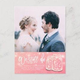 Cartão Postal De Anúncio Ainda Fazemos Fotografia de Reagendamento de Adiam