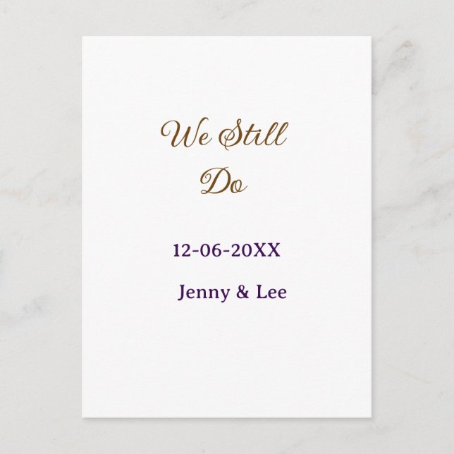 Cartão Postal De Anúncio Ainda fazemos rosa marrom nome data ano boho retrô (Frente)