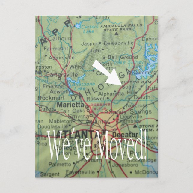 Cartão Postal De Anúncio Alteração do cartão de endereço (Frente)