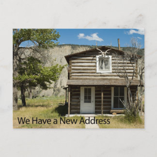 Cartão Postal De Anúncio Alteração do cartão de endereço: Log Cabin 2