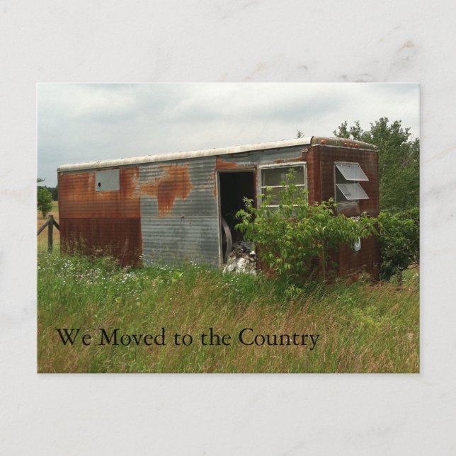 Cartão Postal De Anúncio Alteração do Cartão de Endereço: Movido para o Paí (Frente)
