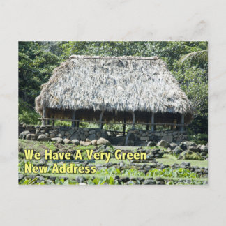 Cartão Postal De Anúncio Alteração Engraçada de Endereço - Hut Polinésio