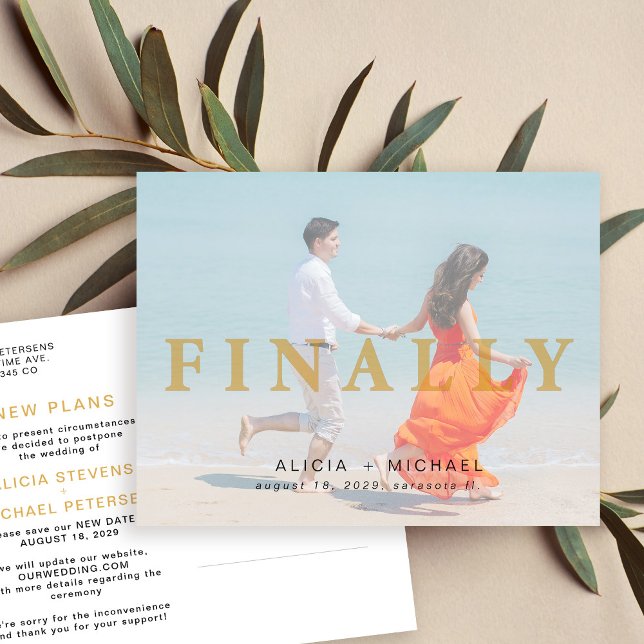 Cartão Postal De Anúncio Alterar a data adiada de salvamento da foto de cas (Criador carregado)