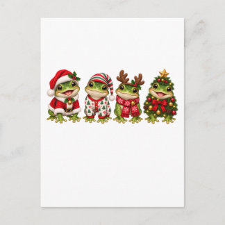 Cartão Postal De Anúncio Amigos de Natal do Sapo das Festas