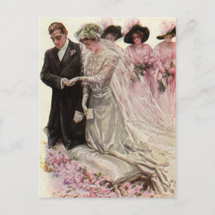 Cartão Postal De Anúncio Amor Antigo, Romance, Romântico, Salve a Data