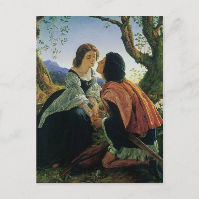 Cartão Postal De Anúncio Amor Antigo, Romance, Romântico, Salve a Data (Frente)