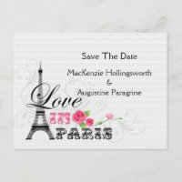 Amor em Paris Salvar Data