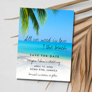 Cartão Postal De Anúncio Amor Orçamentário e Salve a Data do Casamento na P