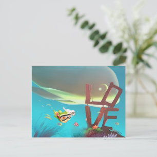 Cartão Postal De Anúncio Amor Subaquático