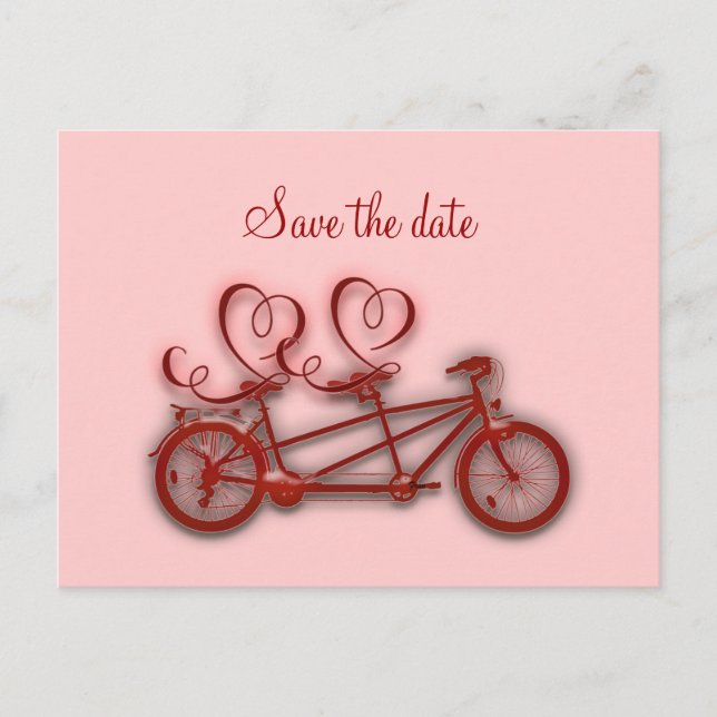 Cartão Postal De Anúncio amor tandem (Frente)