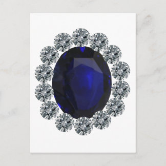 Cartão Postal De Anúncio Anel de noivado da senhora Diana