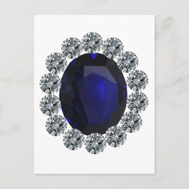 Cartão Postal De Anúncio Anel de noivado da senhora Diana (Frente)