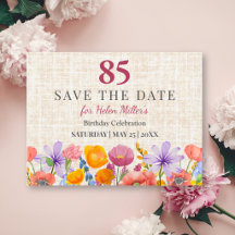 Aniversário de 85 anos Floral 85 Anos Jardim Save