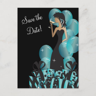 Cartão Postal De Anúncio Aniversário ou Festa de solteira Diva Princess Gir
