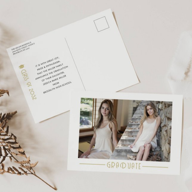 Cartão Postal De Anúncio Ann de Graduação de Fotografias do Formando de Col (Criador carregado)